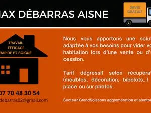 MAX DEBARRAS - Débarras de maison Soissons et alentours